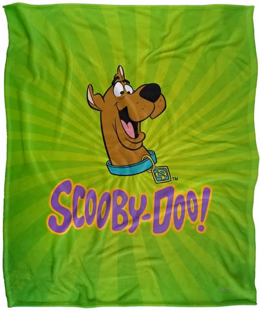 Warner Brothers Scooby Doo Officially Licensed Silky Touch Super Soft Fluffy Throw Blanket, White, W/D: 152 x 127 cm