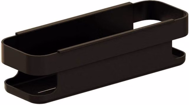 Cosmic Wall Mounted Metal Shower Caddy in Matt Black, Width: 30 cm