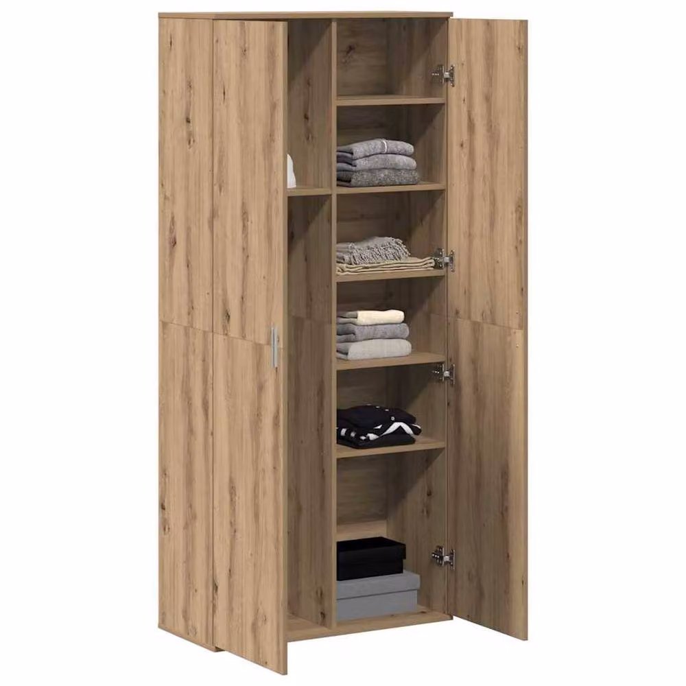 Berkfield Home Artisan Oak Highboard in Brown, W/D/H: 80 x 35 x 180 cm – 2