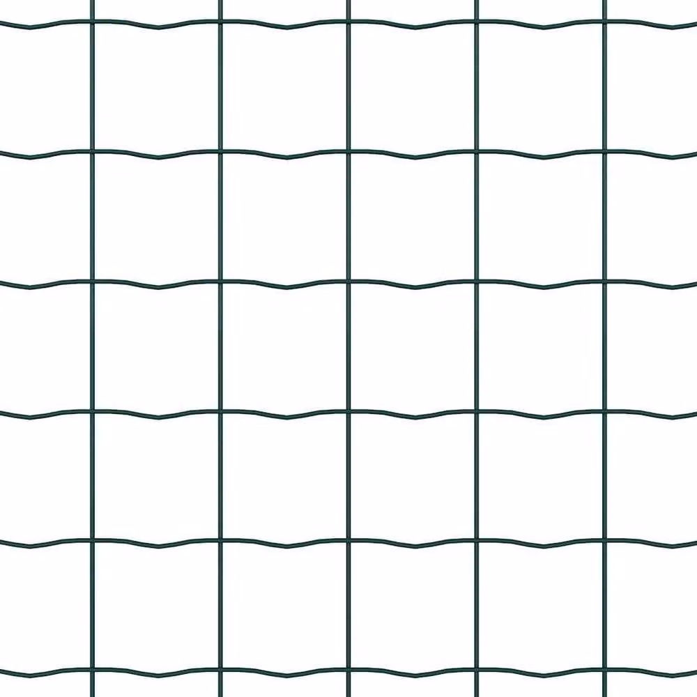 Berkfield Home Euro Fence Green PVC-Coated Steel Fencing, H: 80 cm x L: 10 m – 6