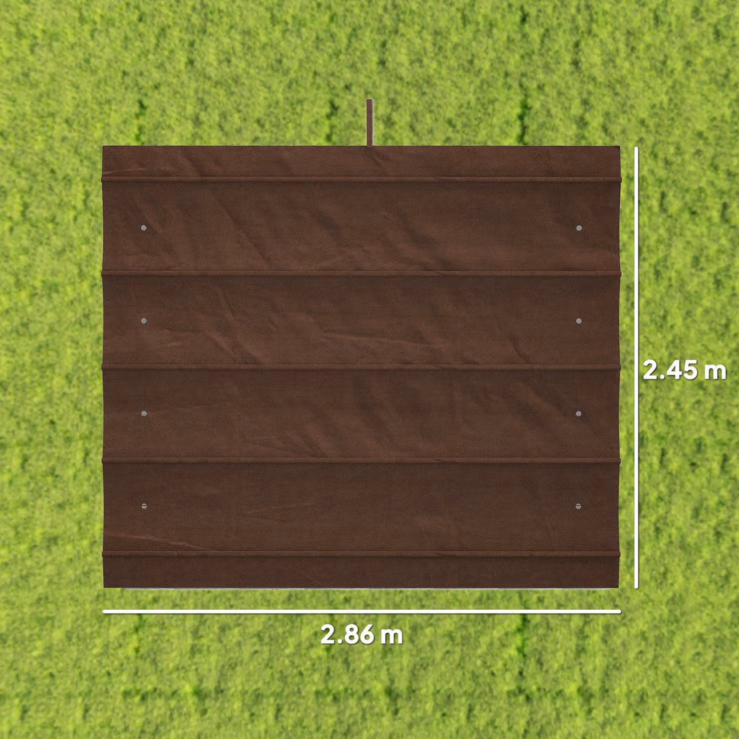 Outsunny Retractable Pergola Roof Sun Shade Cover in Brown, UPF 50+ Protection, W: 3 m, D: 2.15 m – 3