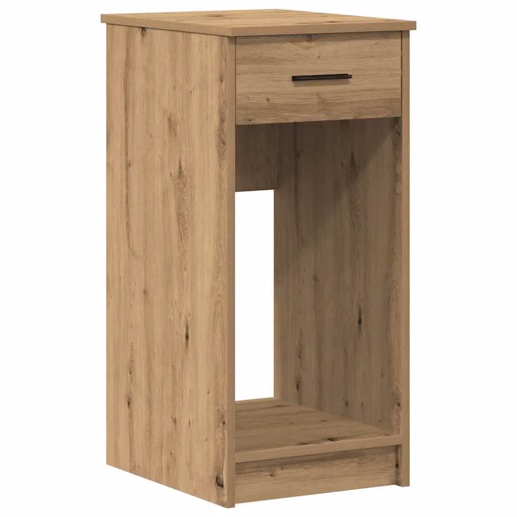 Berkfield Home Computer Tower Stand with Drawer in Artisan Oak Brown, W/D/H: 35 x 45 x 77 cm – 2