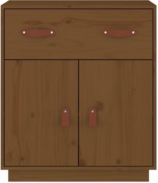 Berkfield Home Modern Sideboard in Honey Brown Solid Pine Wood, W: 65.5 cm, D: 40 cm, H: 75 cm – 1