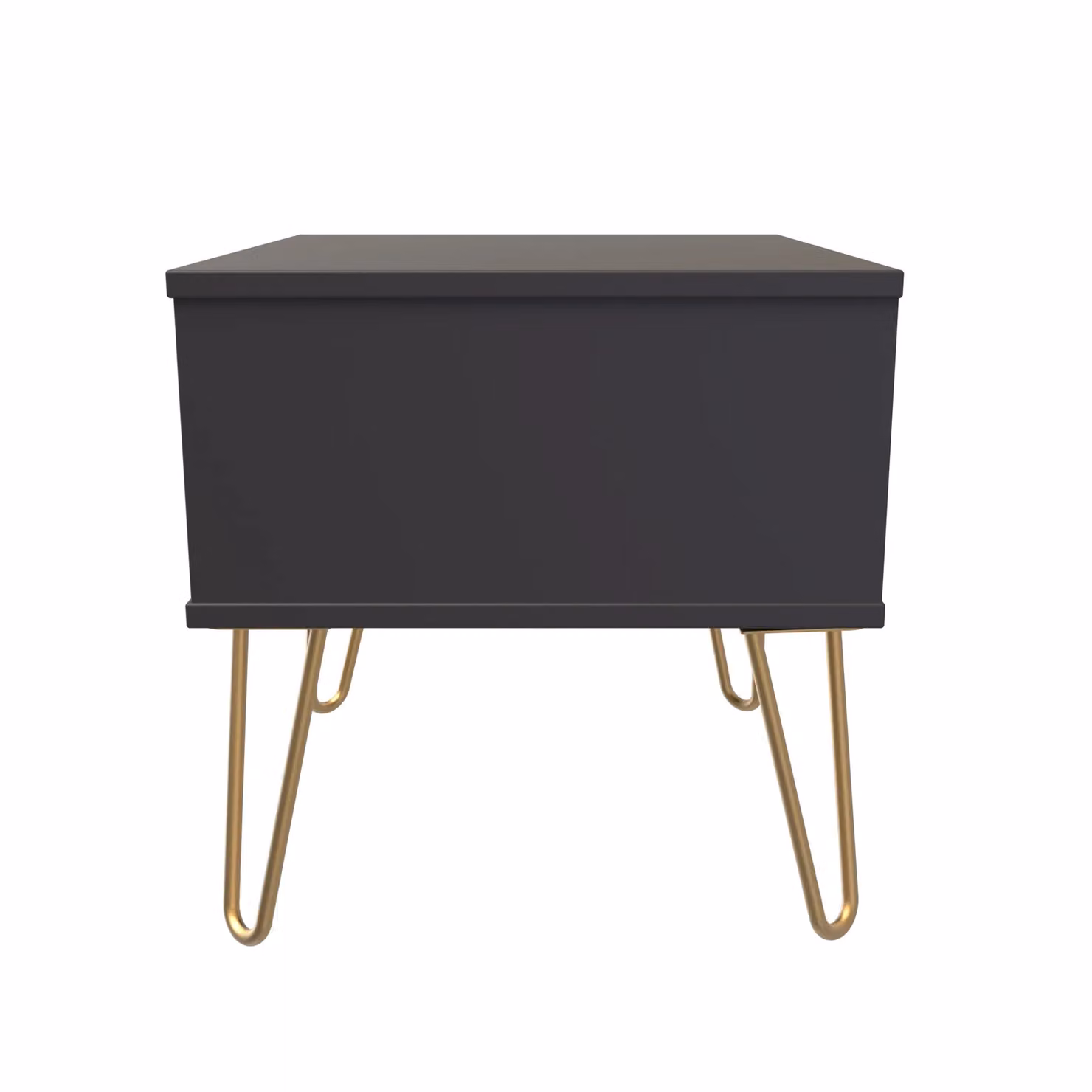 Ready Assembled 2 U Fuji 1 Drawer Wide Side Table in Dark Grey – 2