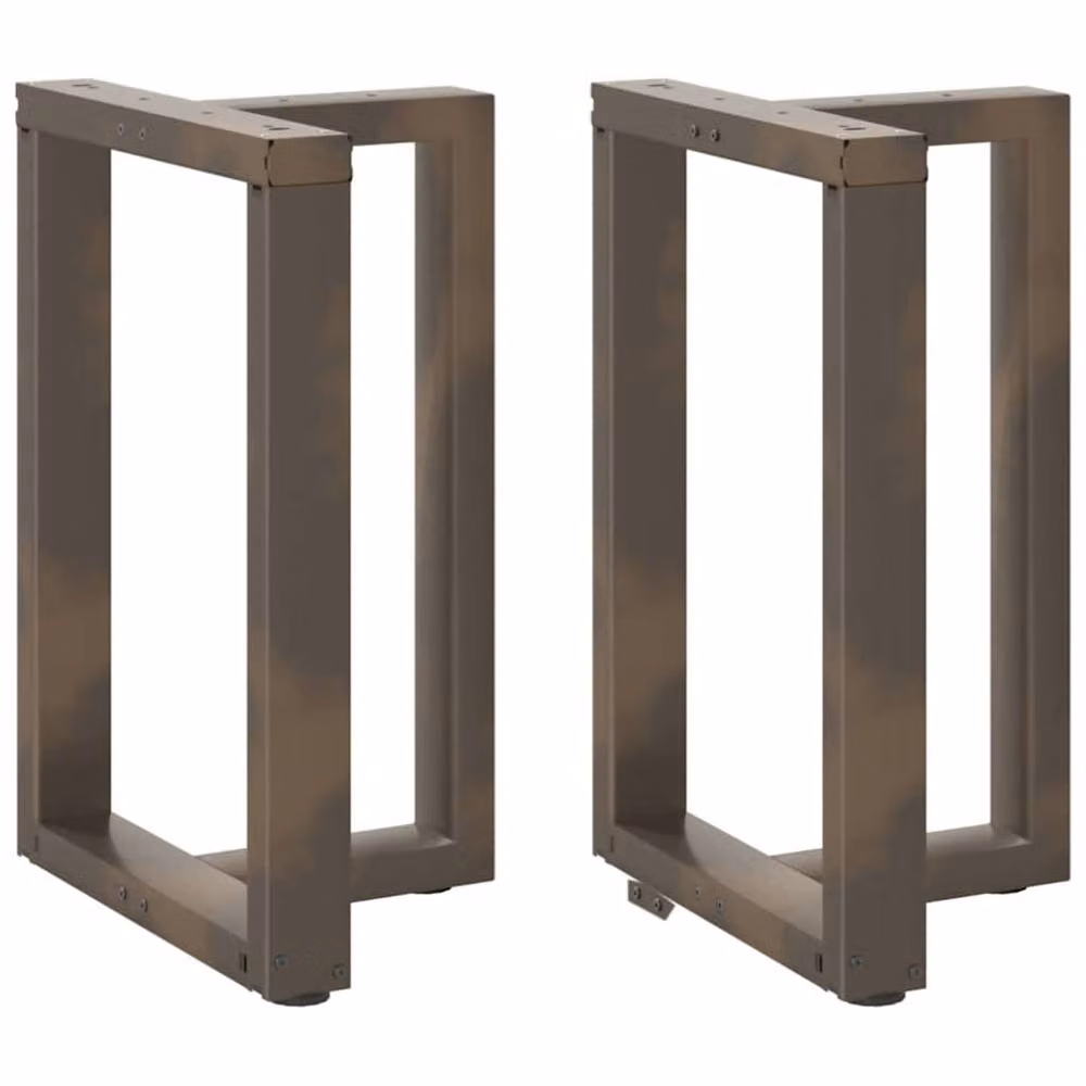 Berkfield Home Modern T-Shaped Dining Table Legs, 2 Pieces, Dark Grey Steel, W: 50 cm, D: 35 cm, H: 72.5 in – 2