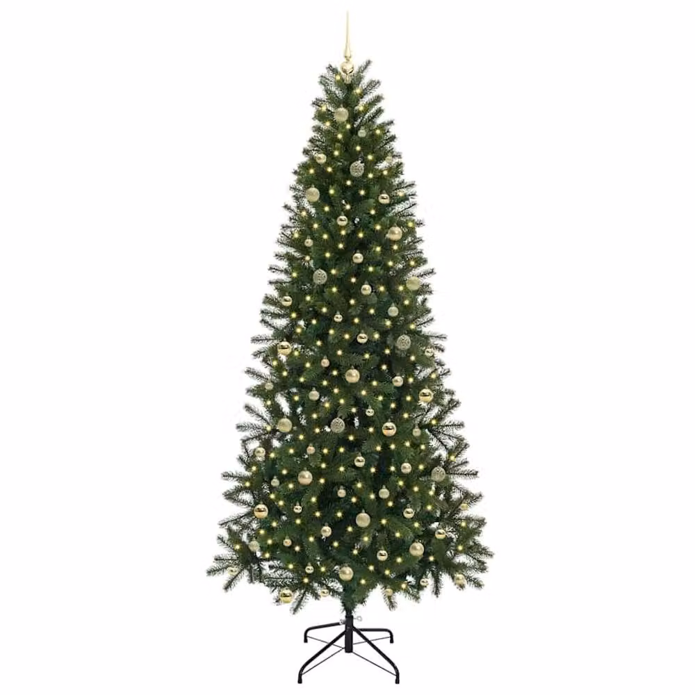 Berkfield Home Artificial Green Christmas Tree with 300 LEDs, Height: 240 cm – 3