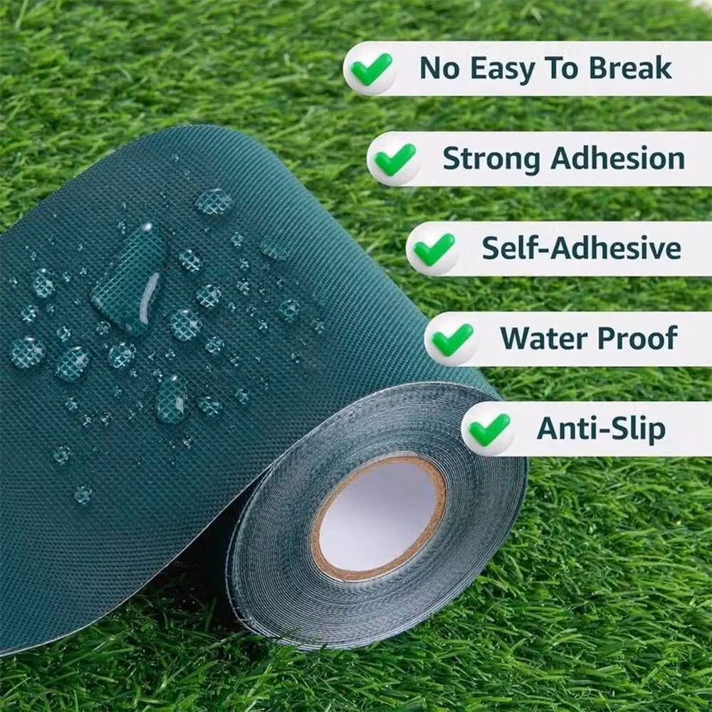 FLAVORA Green Self-Adhesive Waterproof Artificial Grass, W: 100 cm, D: 15 cm – 2