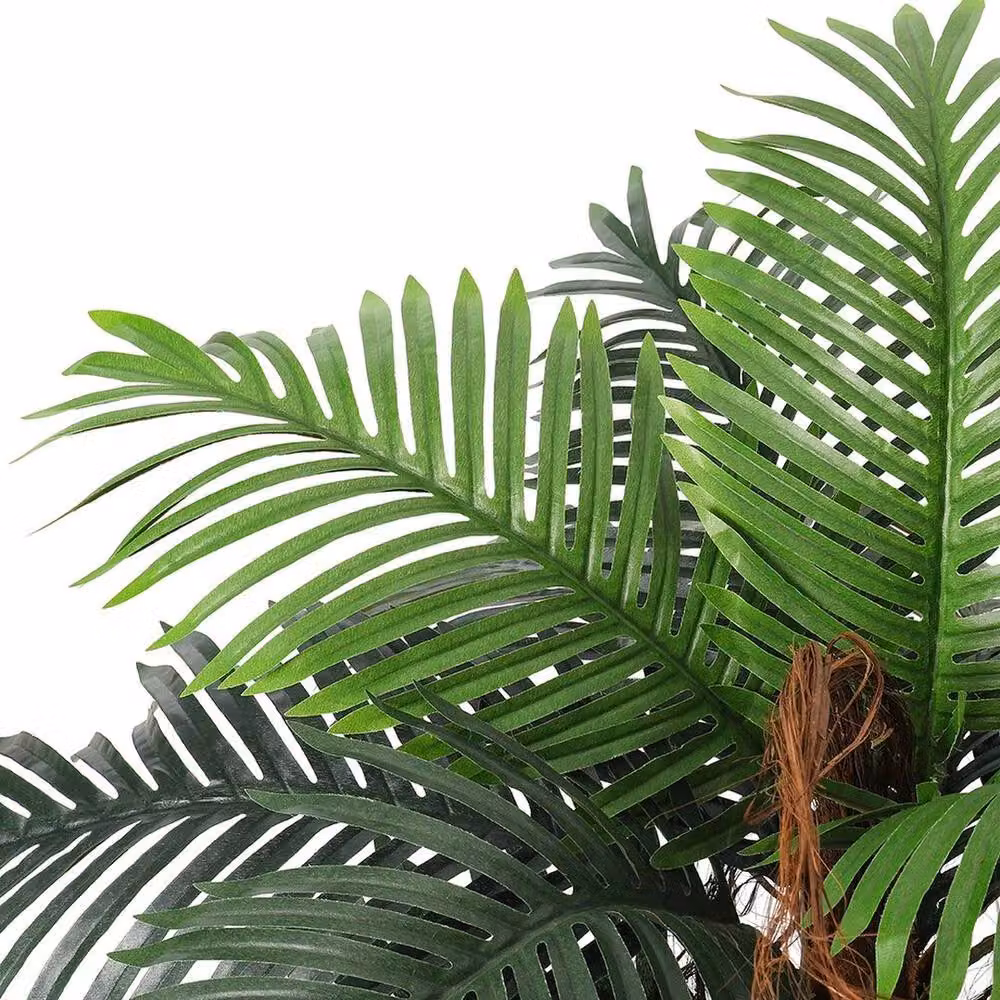 SPETLEK Artificial Tropical Palm Plant, Potted Green Tabletop Decor – 2