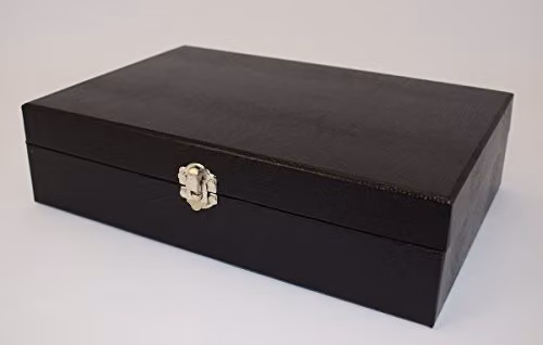 Harvey Makin Black Wood Watch and Cufflink Box for 6 Watches and 12 Cufflinks – 4