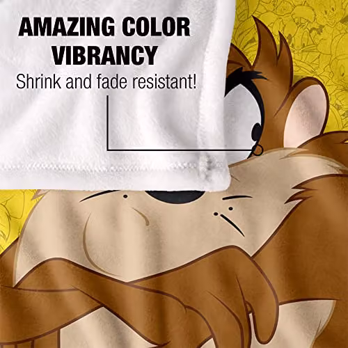 Warner Brothers Looney Tunes Fluffy Microfibre Fleece Throw Blanket, Multicolour and White, W/D/H: 152 x 127 cm – 3