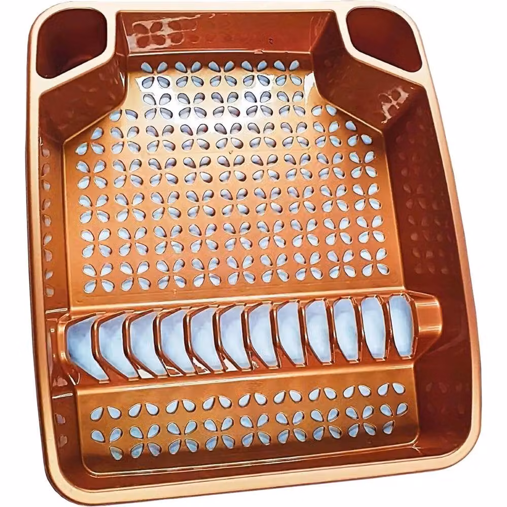 Nordara Rose Gold Washing Up Bowl and Cutlery Holder Kitchen Storage Set – 3