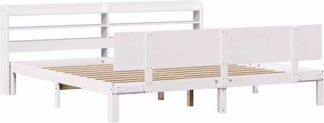 Berkfield Home Beautiful Super King Bed Frame with Headboard in White