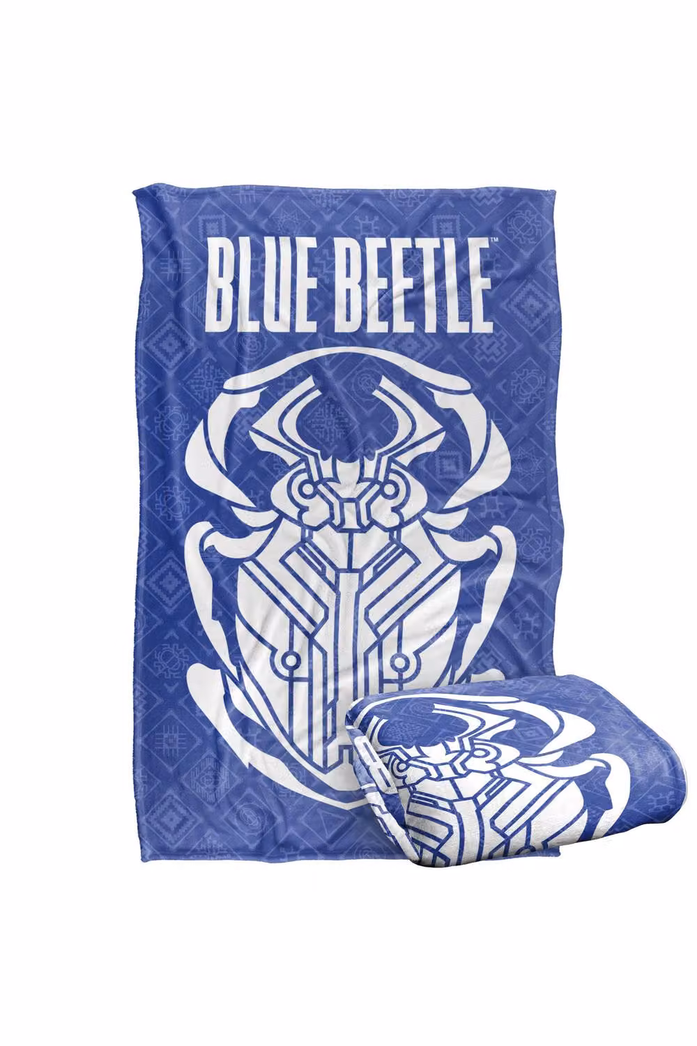 Warner Bros. Blue Beetle 2023 Circuit Logo Super Soft Fleece Throw Blanket, Blue and Multicolour, W: 91 cm, D: 147 cm – 6