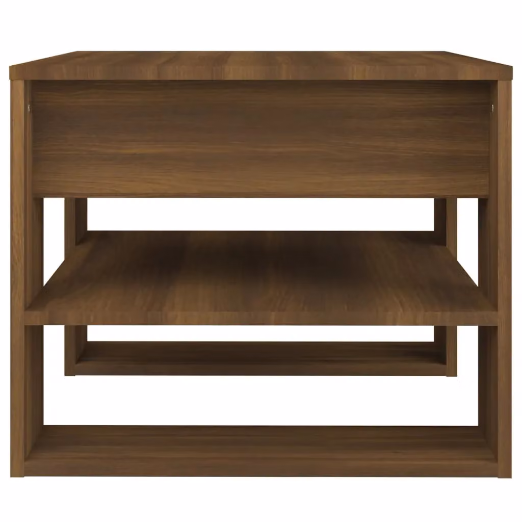 Berkfield Home Brown Oak Coffee Table, W/D/H: 55.5 x 55.5 x 45 cm – 4
