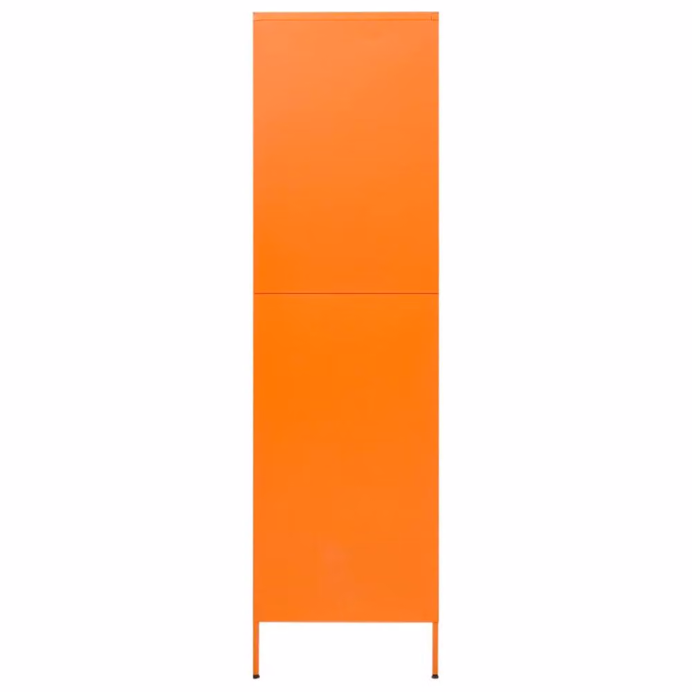 Berkfield Home Orange Steel Wardrobe with Internal Shelves and Hanging Rod, W/D/H: 90 x 50 x 180 cm – 2