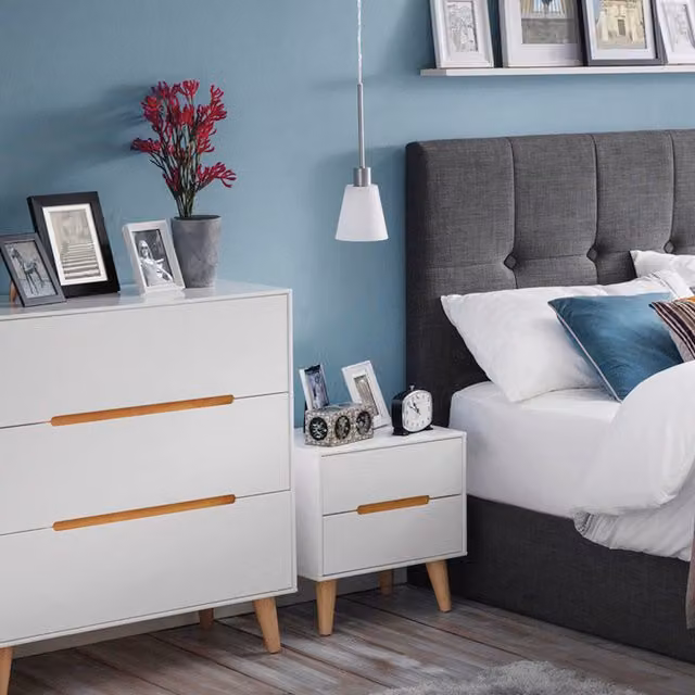 Julian Bowen Alicia 3 Drawer Chest in White and Oak – 2