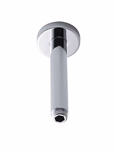 Nuie ARM15 Modern Round Fixed Ceiling Shower Arm, Chrome