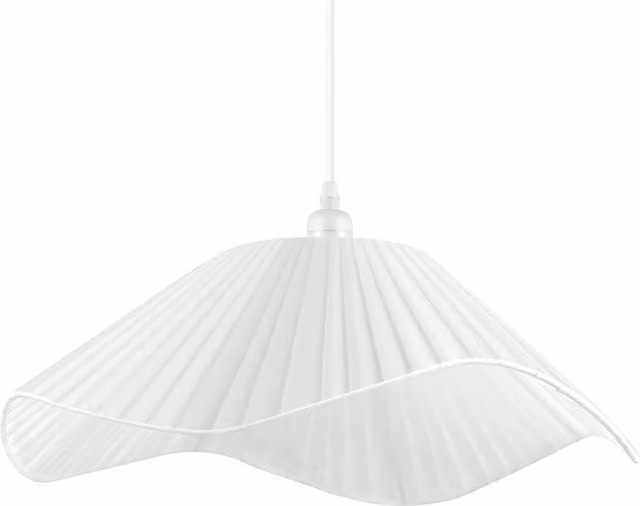 Livingandhome Modern Organic White Fabric Wavy Pendant Light Shade