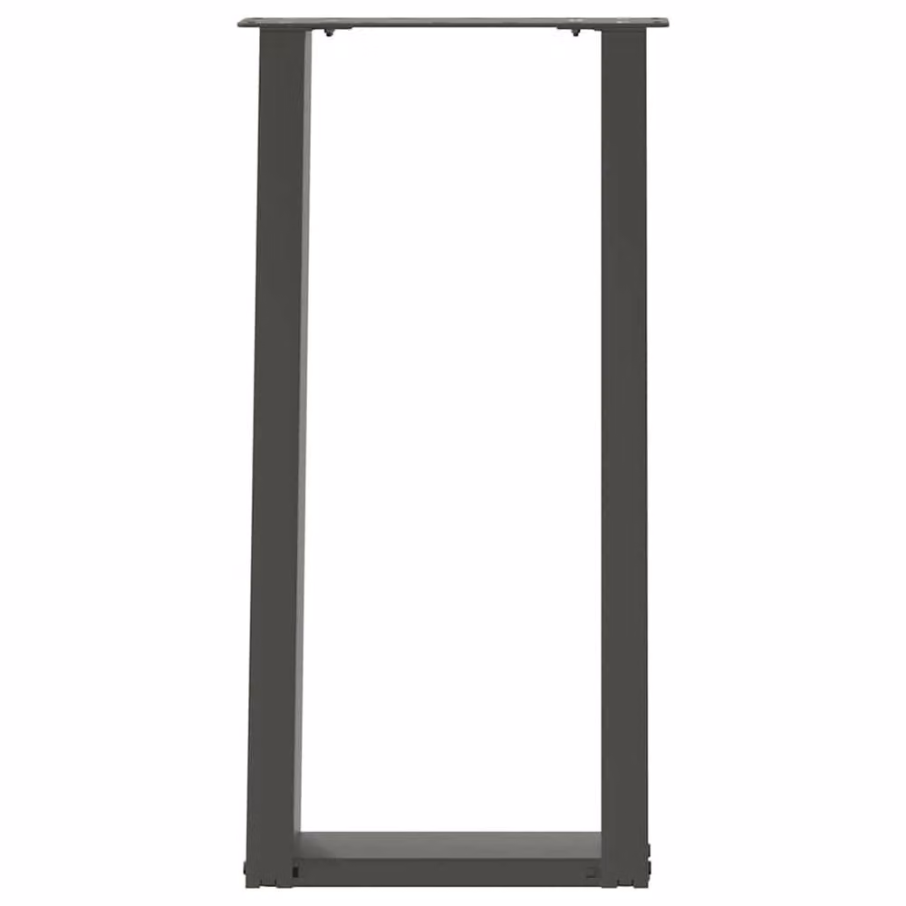 Berkfield Home U-Shaped Console Table Legs, 2 Pieces, Anthracite Black Steel, W: 38 cm, H: 72-73 cm – 3