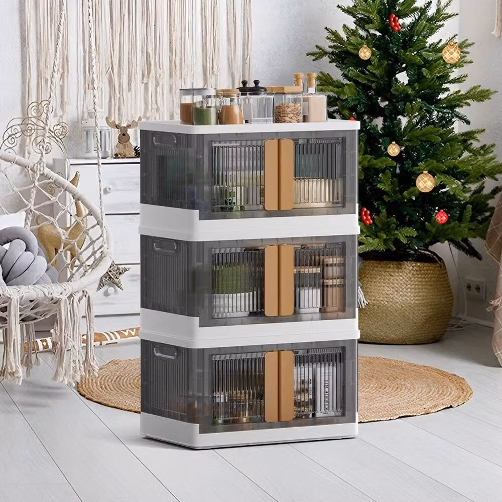 KORVIXA Large Folding Storage Box with Lid in Transparent Plastic – 3