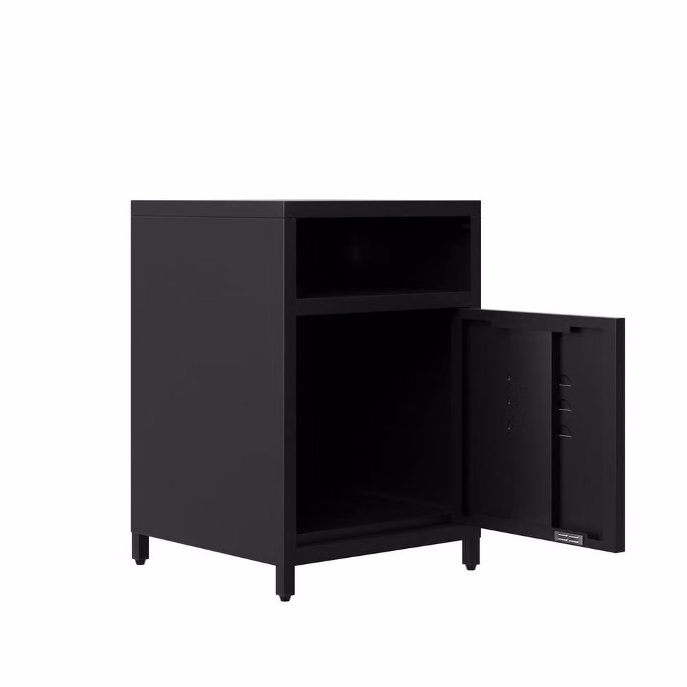 Lemon Pavilion Furniture Dillon Bedside Cabinet in Black Matt Steel – 2