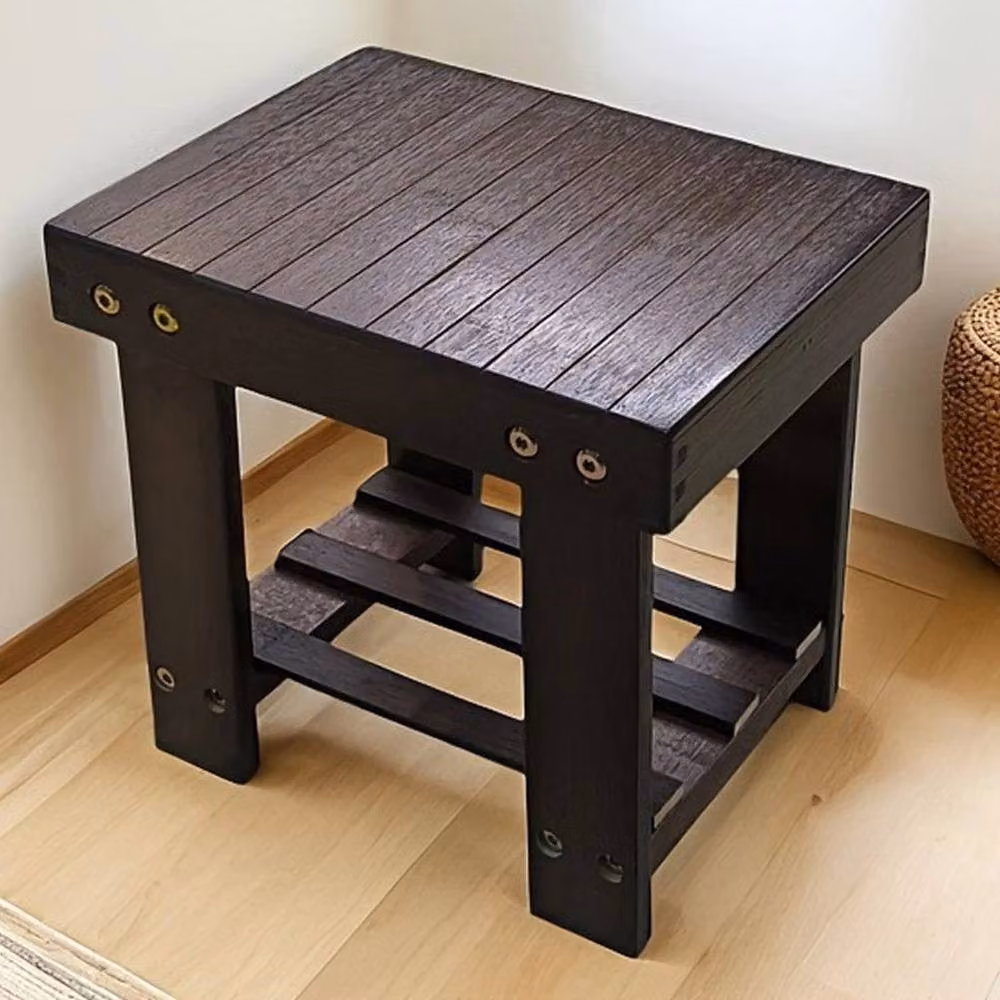 Kelvenix Bamboo 1 Step Stool in Brown – 3