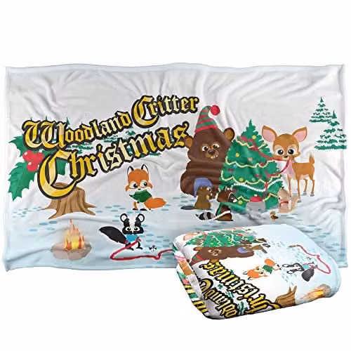 South Park Woodland Critter Christmas Super Soft Fleece Throw Blanket, Multicolour, W/D/H: 91 x 147 cm – 1