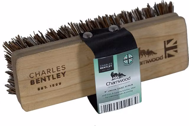 Charnwood 8 inch Union Hand Scrub Brush in Green and Brown