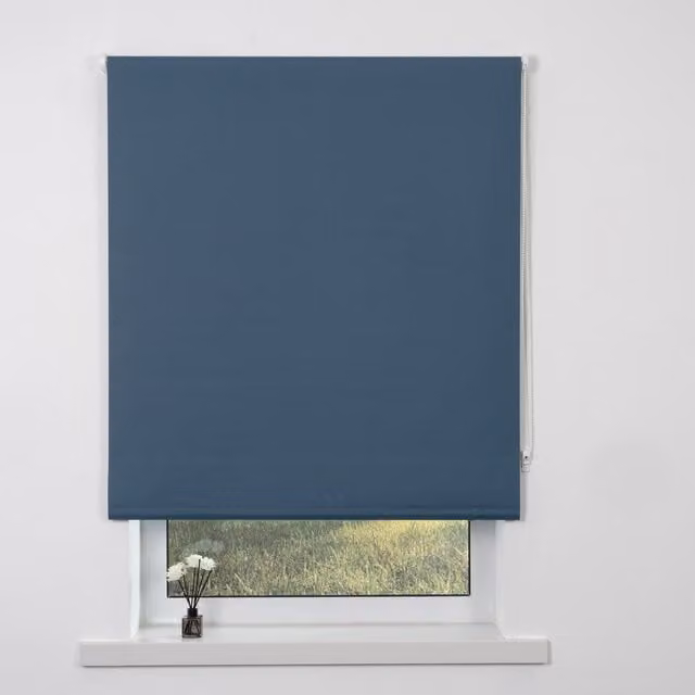 Divante Plain Blackout Roller Blind in Petrol, Width: 90 cm