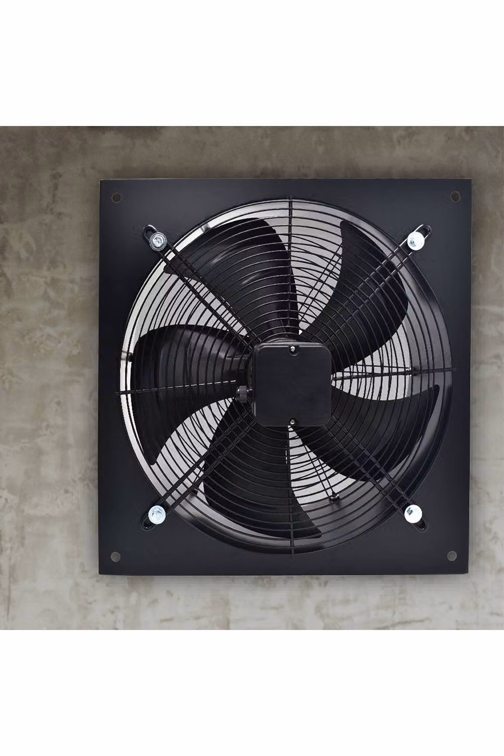 Living and Home Wall-Mounted Black Metal Axial Exhaust Fan 50.8 cm – 3