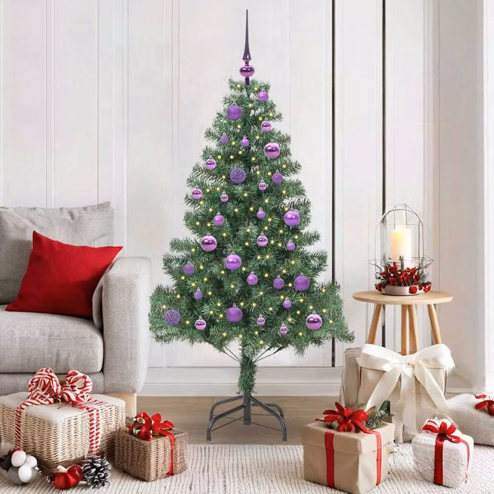 Berkfield Home Lush Christmas Tree with 150 LEDs and Stand, Green, Height: 150 cm – 2