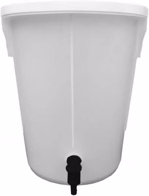 Spetlek White Plastic Brewing Bucket Storage with Tap and Loose Lid
