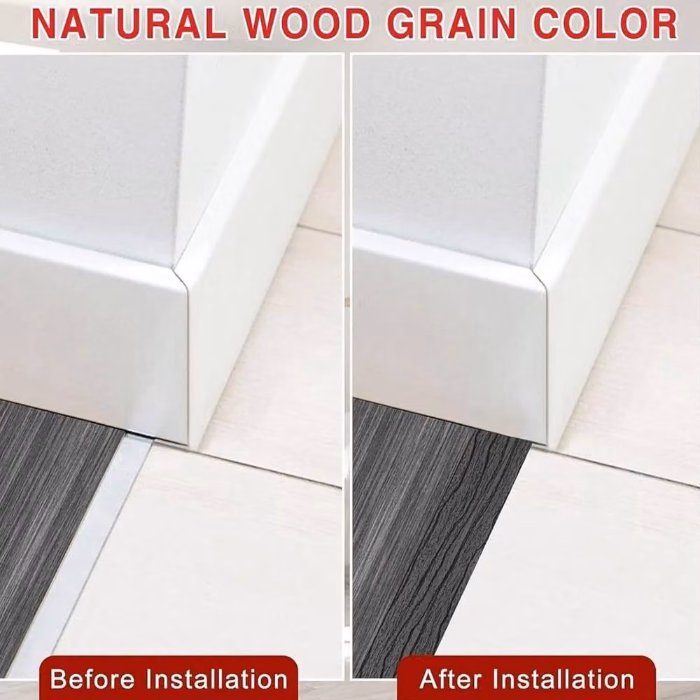 NESTLUNE Self Adhesive Grey PVC Carpet to Tile Floor Transition Strip W: 40 cm, L: 100 cm – 5