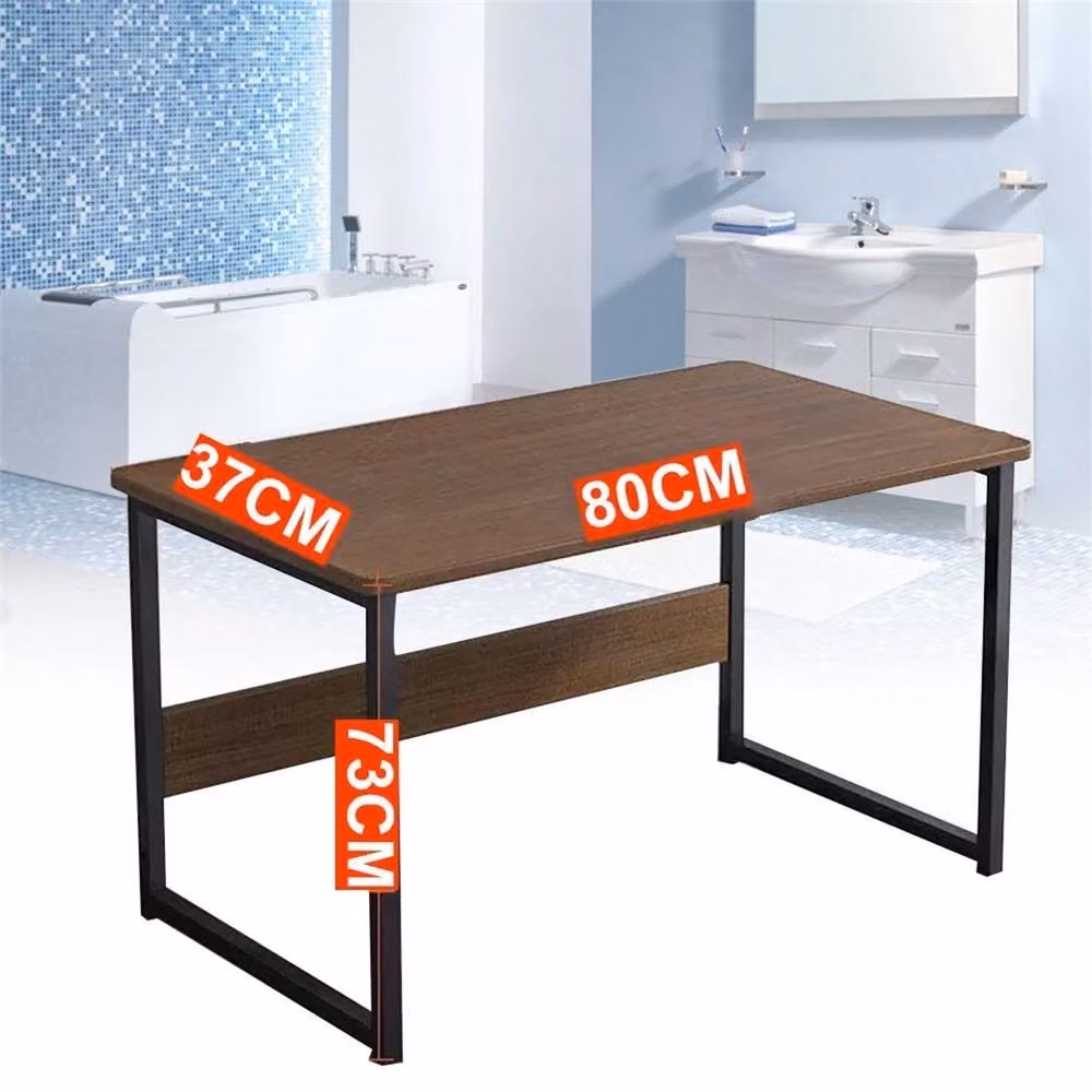 SPETLEK Computer Desk in Brown with Metal Frame for Home Office Workstation – 5