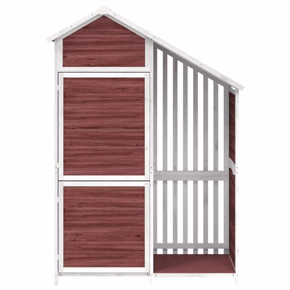 Berkfield Home Garden Tool Shed in Brown Solid Wood Pine, W/D/H: 120 x 53.5 x 170 cm – 4