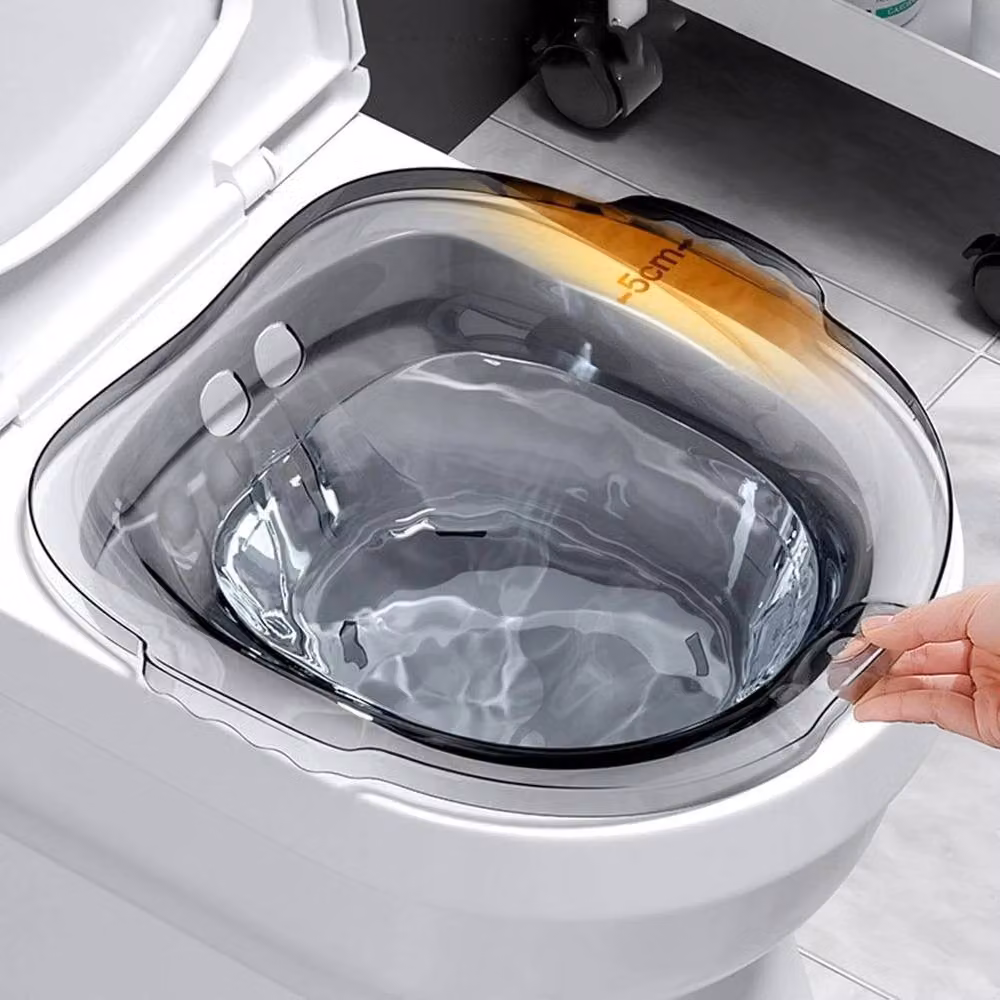 FLAVORA Grey Portable Hip Bidet Sitz Bath Tub W: 38 cm, D: 13 cm, H: 37.5 cm – 2