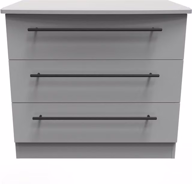 2 U Howard 3 Drawer Chest in Dark Grey