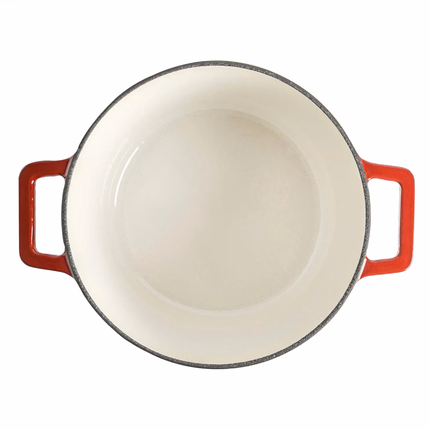 Argon Tableware 2x Round Cast Iron Casserole Dishes with Self-Basting Lids, 4.5L, Red – 5