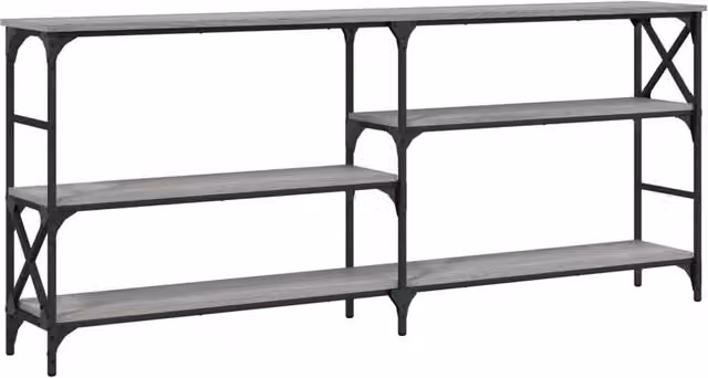 Berkfield Home Console Table in Grey Sonoma, W/D/H: 180 x 29 x 76.5 cm – 1