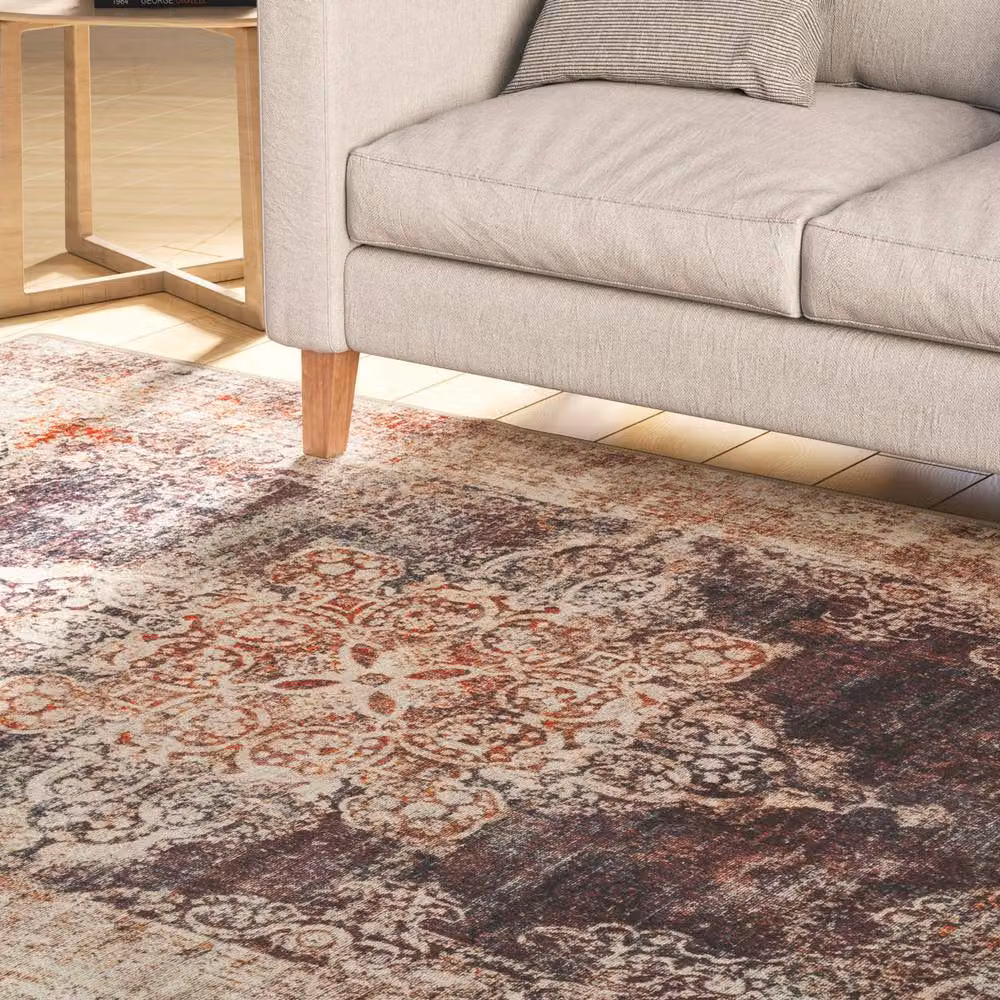 Kukoon Machine Woven Washable Everyday Rug in Multicolour, W: 200 cm, D: 290 cm – 2