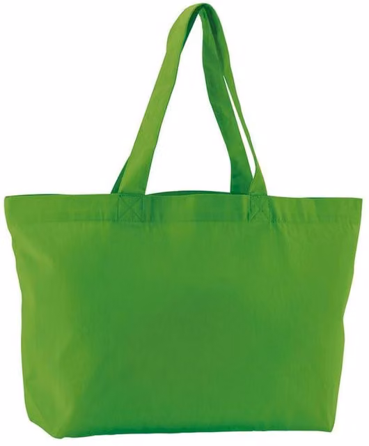 Westford Mill EarthAware Twill Shopper in Green W/H/D: 44 x 37 x 16 cm