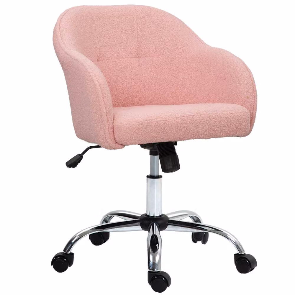 STILVORA Pink Fabric Task Chair with Adjustable Height, 360 Degree Swivel and Armrests, W/D/H: 56 x 61 x 120 cm – 2