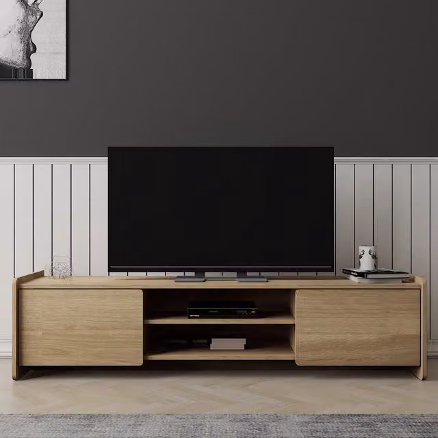 Kidsaw ELV9 Modern TV Cabinet in Light Oak, W: 160.0 cm, D: 39.5 cm, H: 39.5 cm