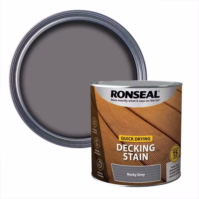 Ronseal Decking Stain Grey 5L – 2
