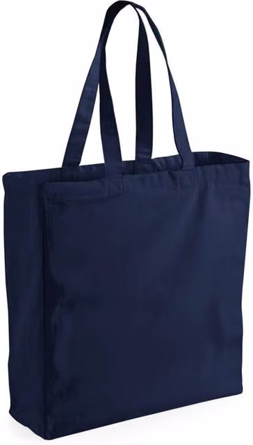 Westford Mill Women's Classic Canvas Shopper Bag in Blue, W/D/H: 42.0 x 13.0 x 13.0 cm