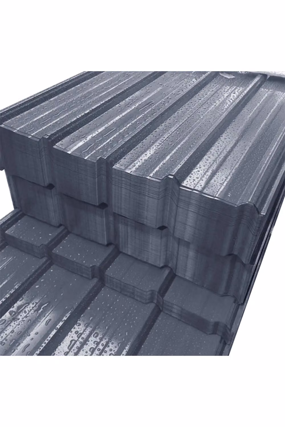 Living and Home Set of 24 Powder Coated Black Corrugated Steel Panels – 2