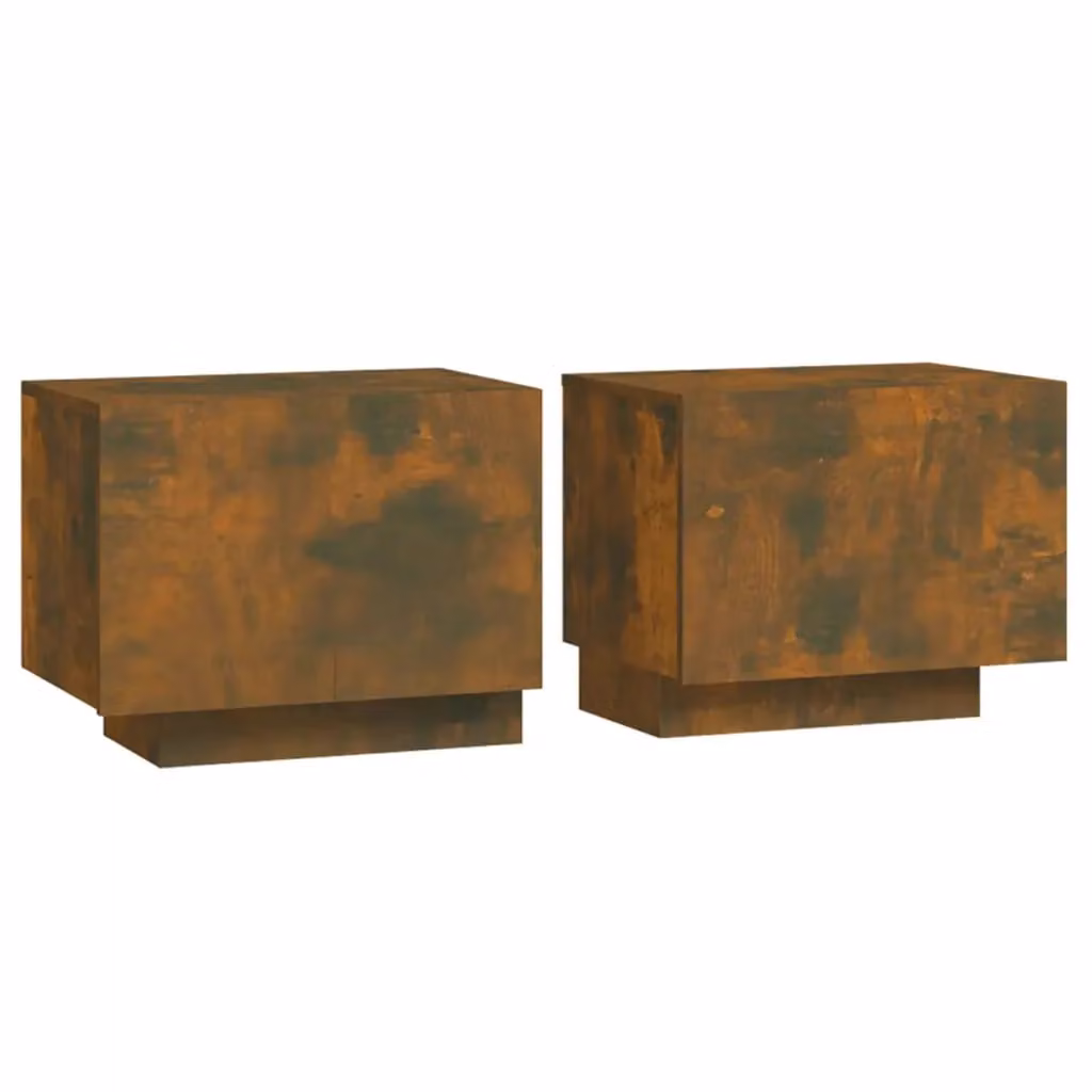 Berkfield Home Bedside Cabinet in Smoked Oak Brown, W/D/H: 100 x 35 x 40 cm – 2