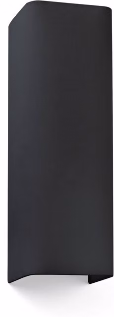 Netlighting Black Square Cotton Fabric Wall Light, W/D/H: 37 x 12.5 x 10.5 cm, 2x E27