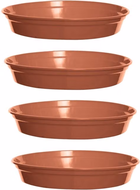 Whitefurze Orange Plastic Plant Pot Saucer for 10 Inch Pots