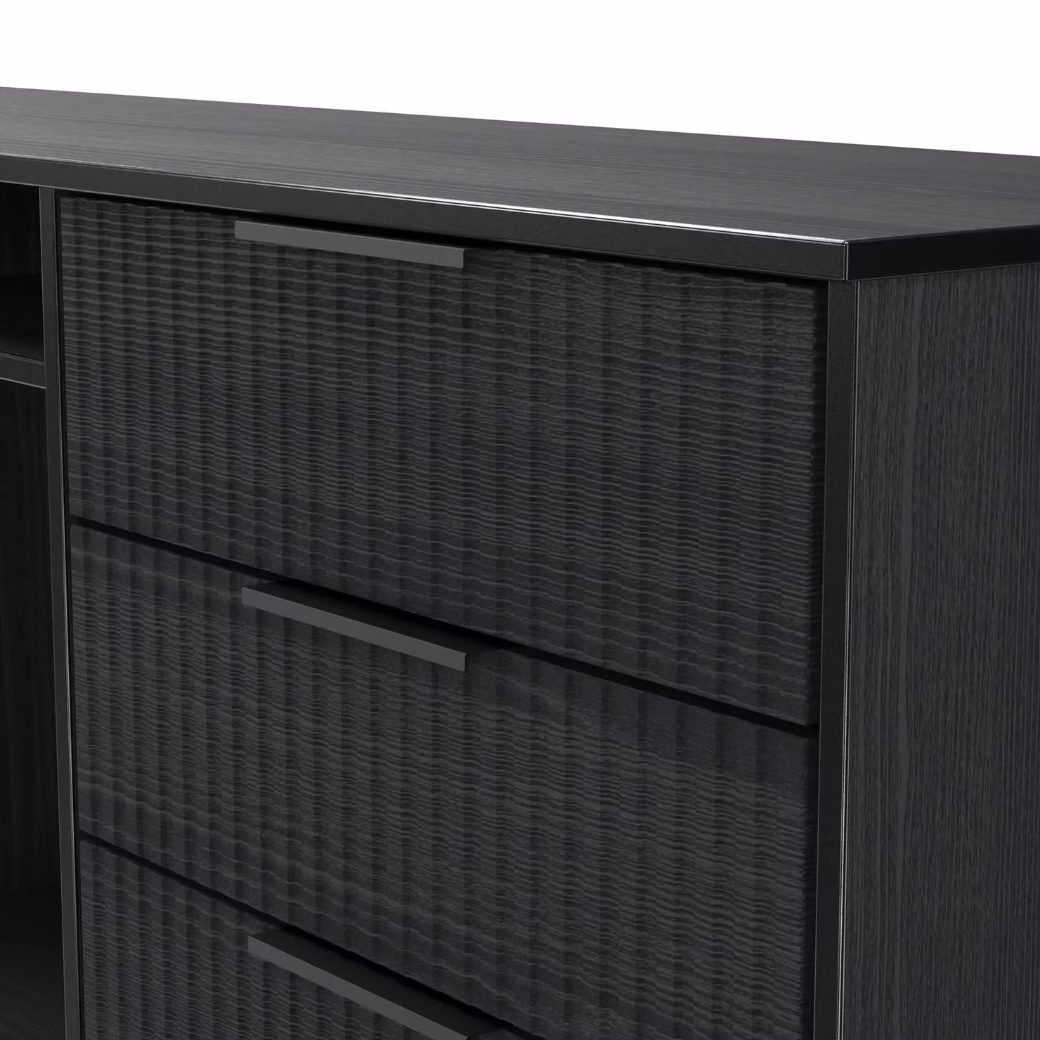Ready Assembled 2 U Menai 6 Drawer Black Matt Modern Sideboard – 4